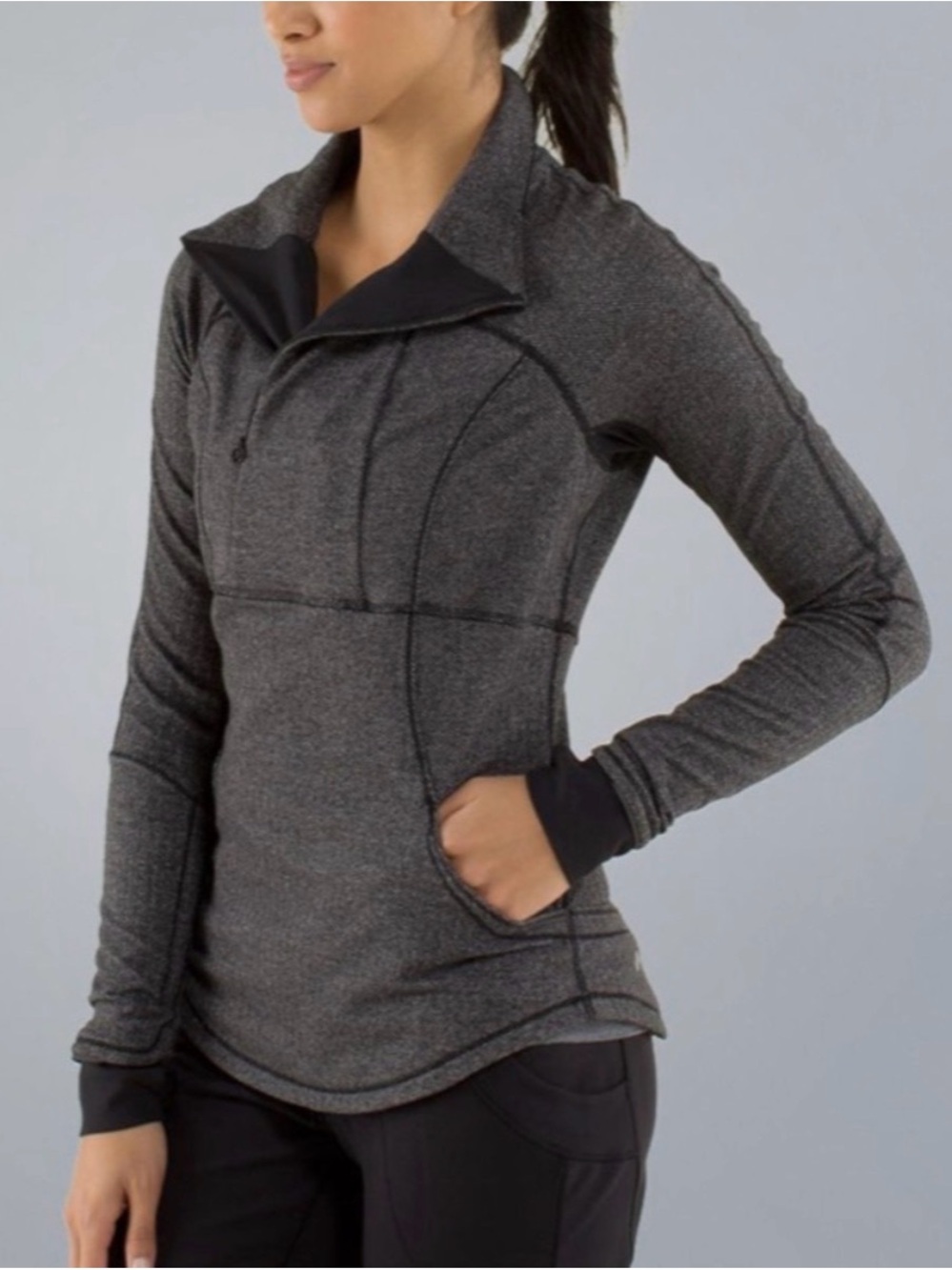 Lululemon Think Fast Herringbone Pullover